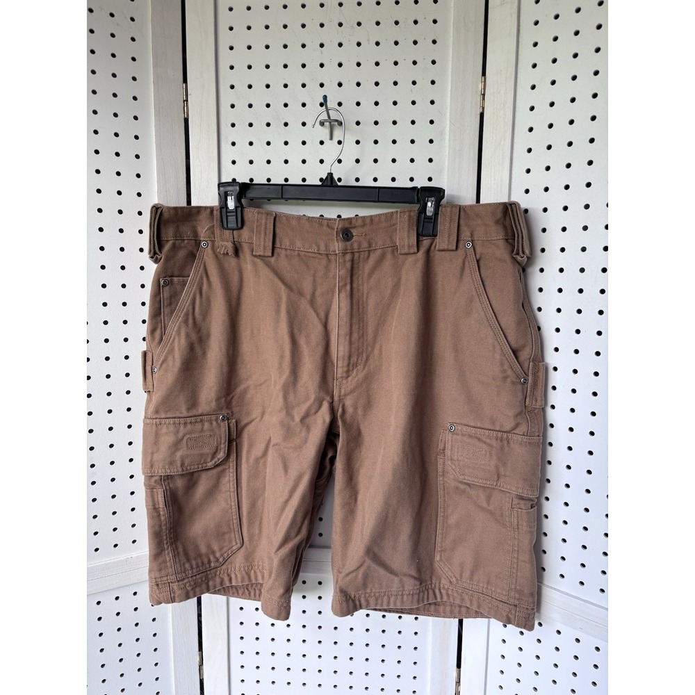 Duluth Flex Fire Hose Shorts Men's 40 Brown Cargo Heavy Duty Work‎ Grade 10.5"